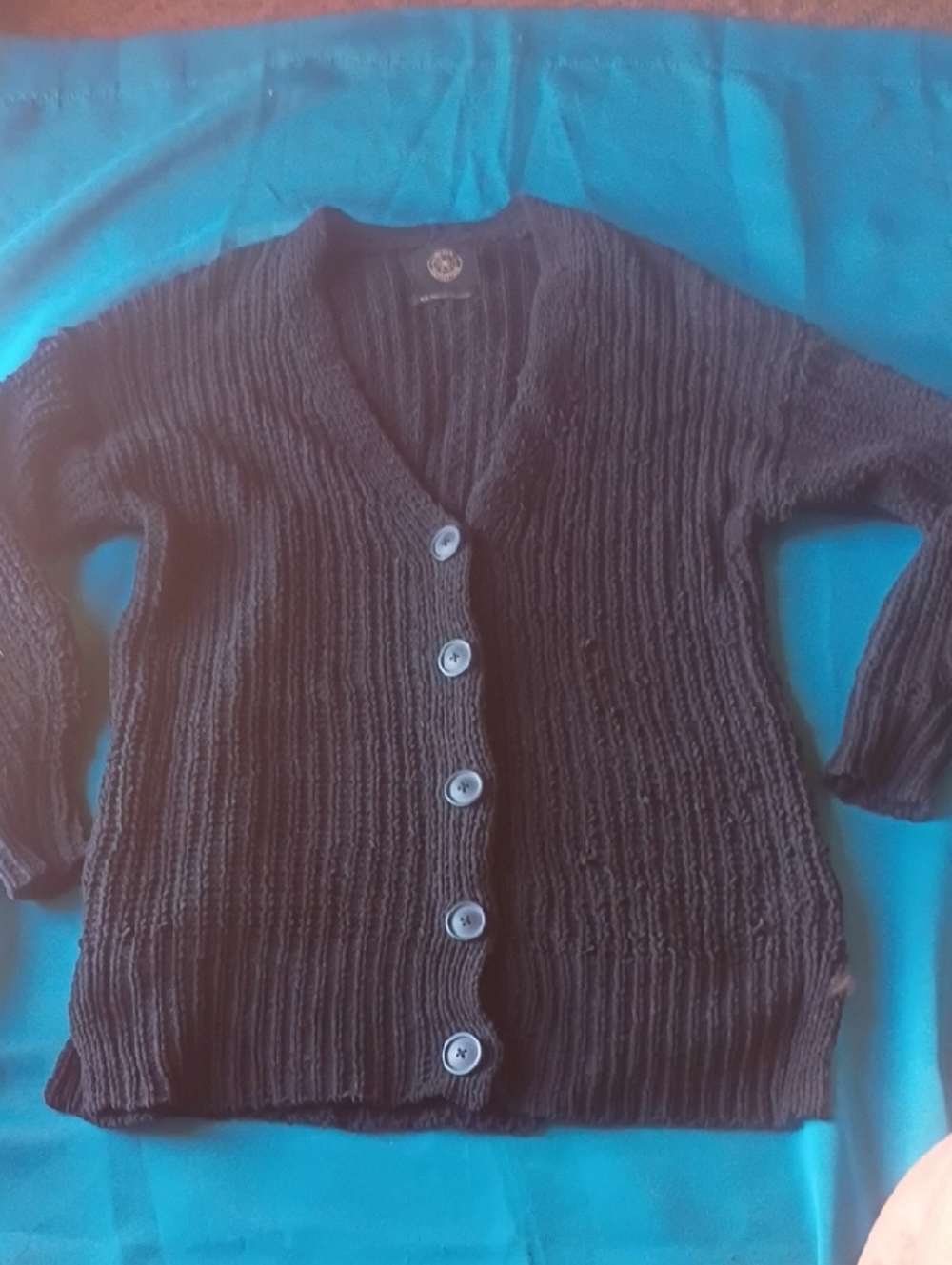 Urban Outfitters Black V-Neck Button-Up Women's Cardigan